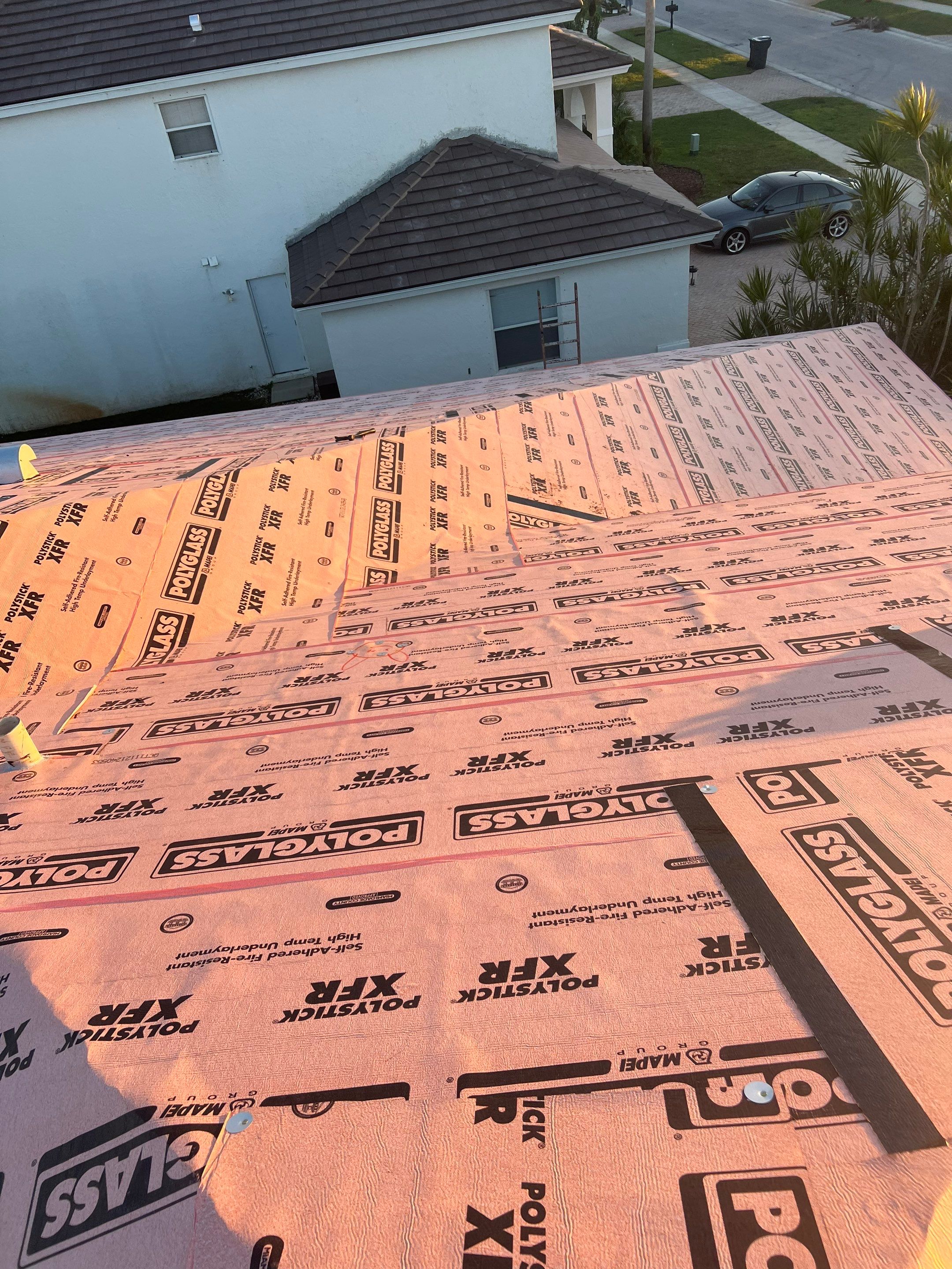 Residential Roofing Installation using 1" Nail strip metal roof by BLUES BROTHERS ROOFING