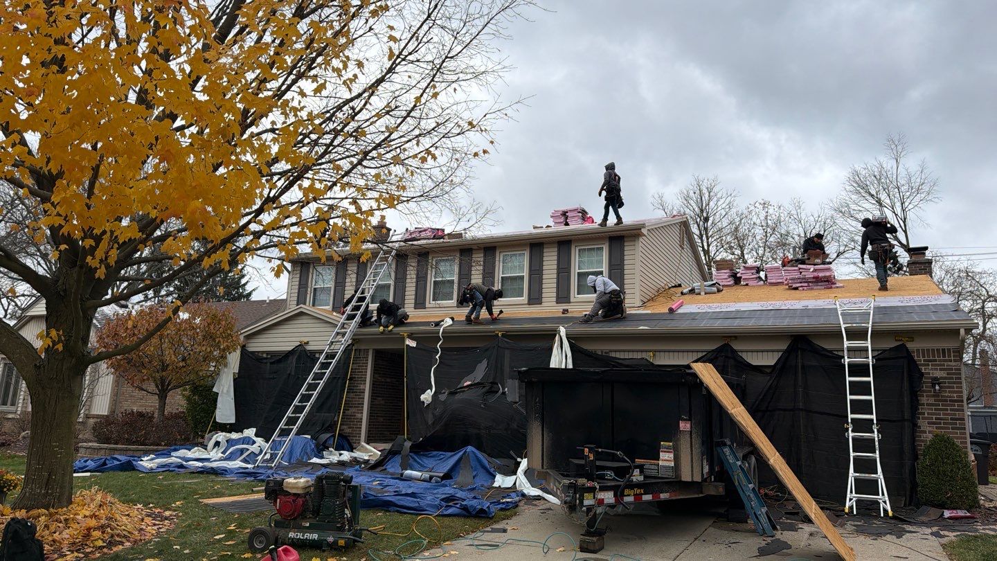 Roof Replacement using Owens Corning Teak by 180 Contractors