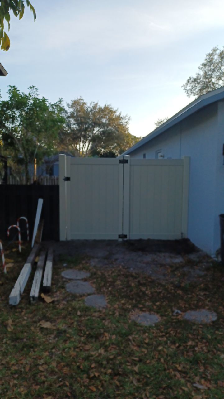 Sarasota, FL 6ft. Tan Vinyl Privacy Fence  by Asap fence and gates, LLC