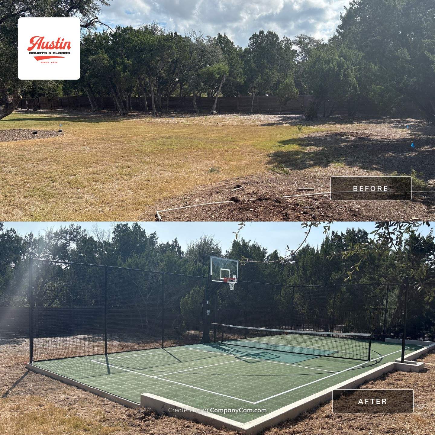 Custom Gamecourt in South Austin by Sport Court Austin