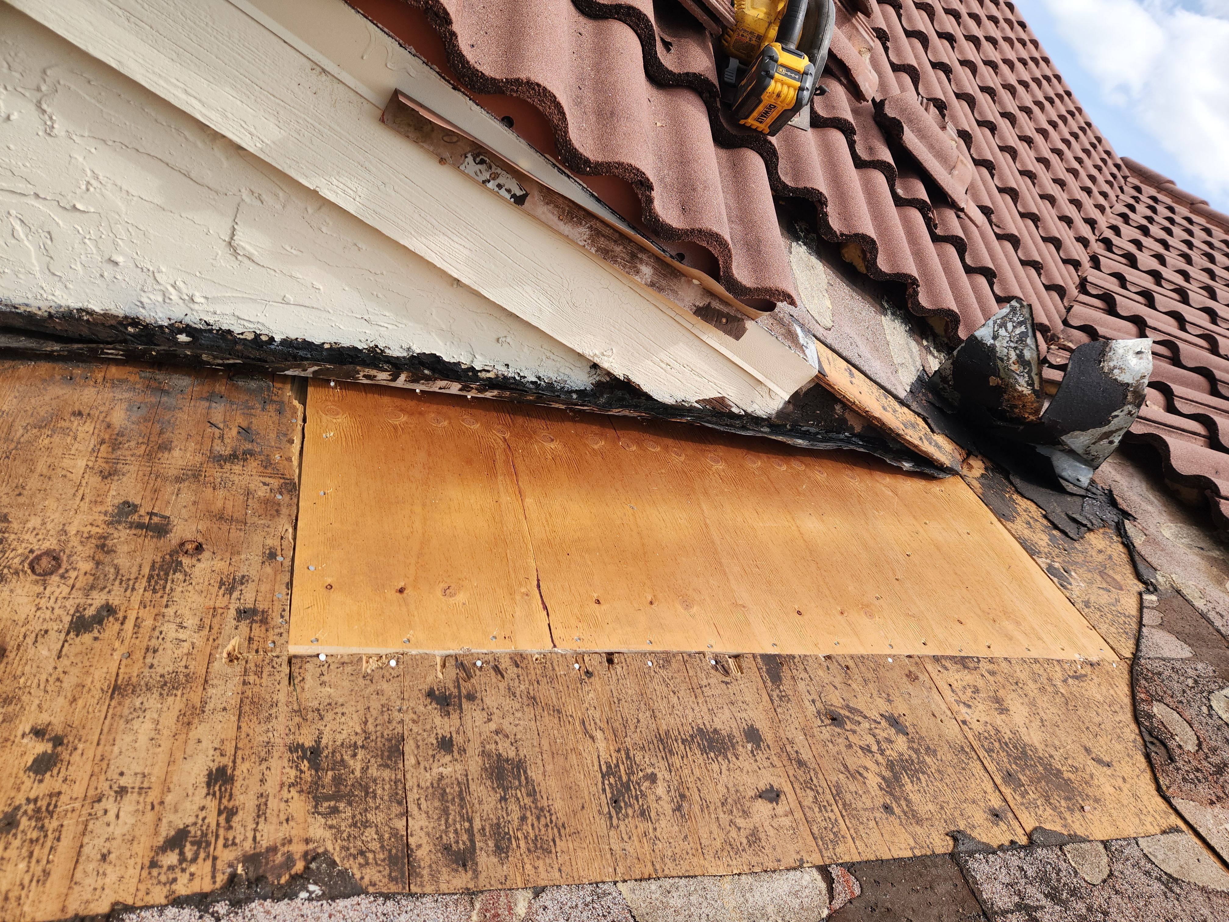 Clay Tile Roof Leak Repair and Sheathing Replacement in Hollywood by Aastro Roofing
