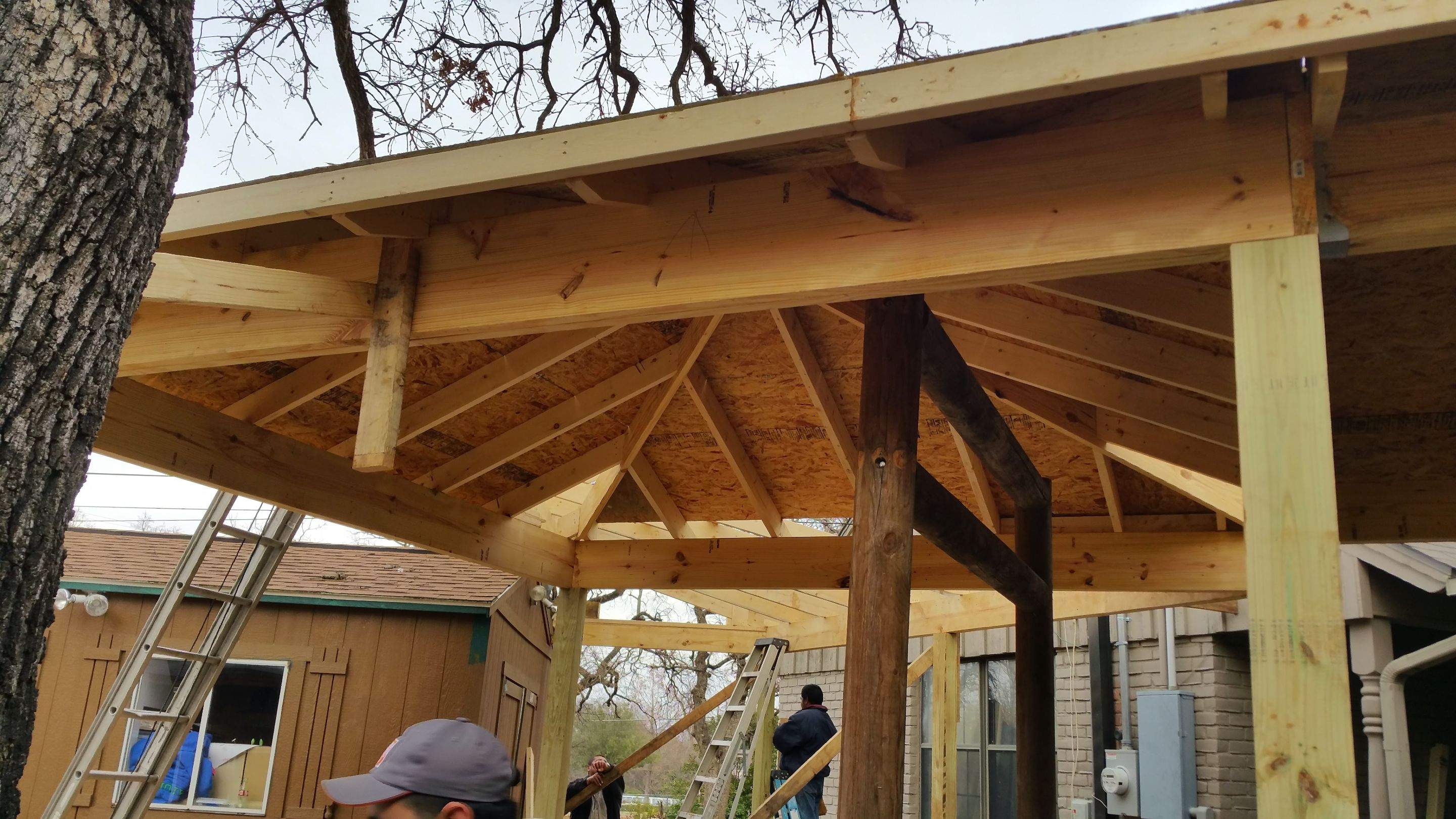 Covered Walkway Patio for a Private School by First United Roofing & Construction