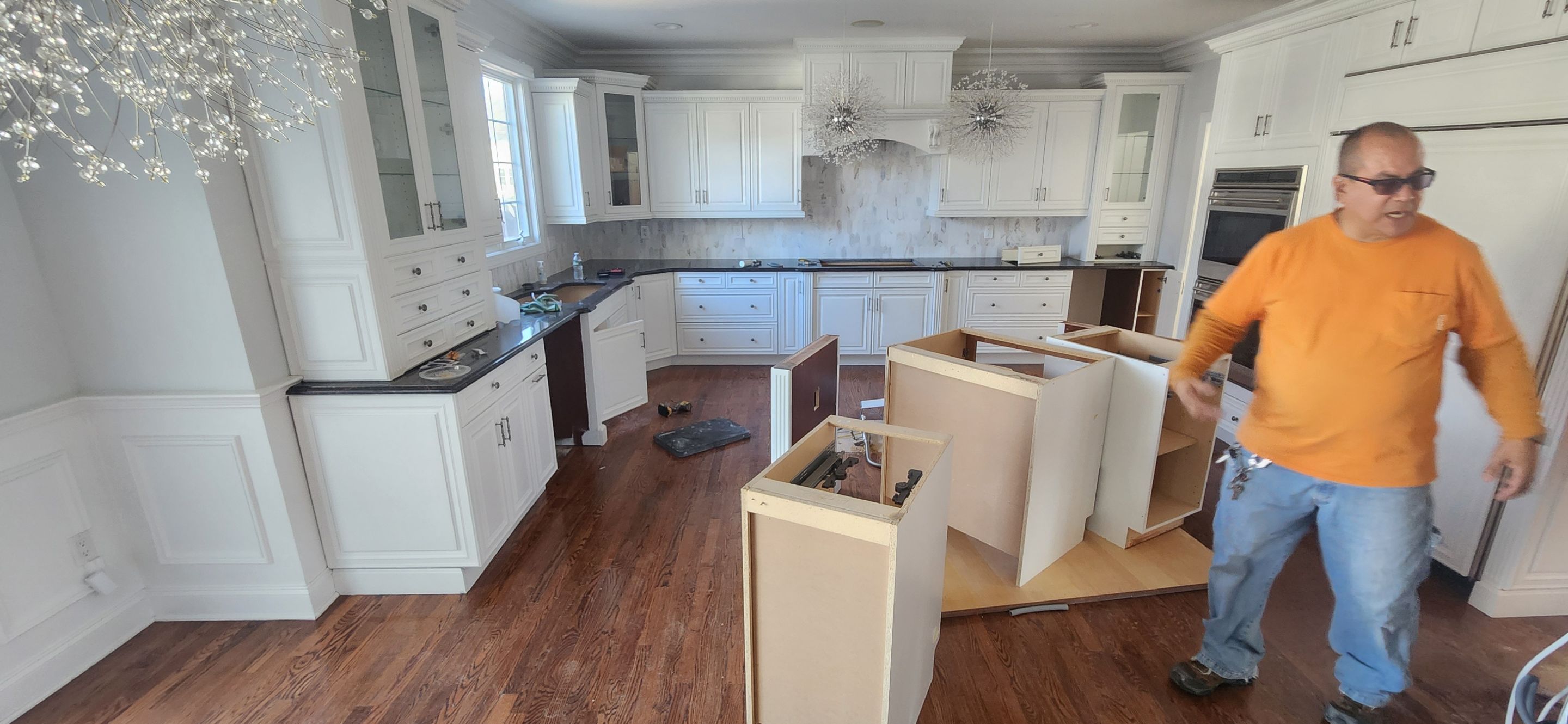 Large Format Tile Installation by Footprints Floors Morristown