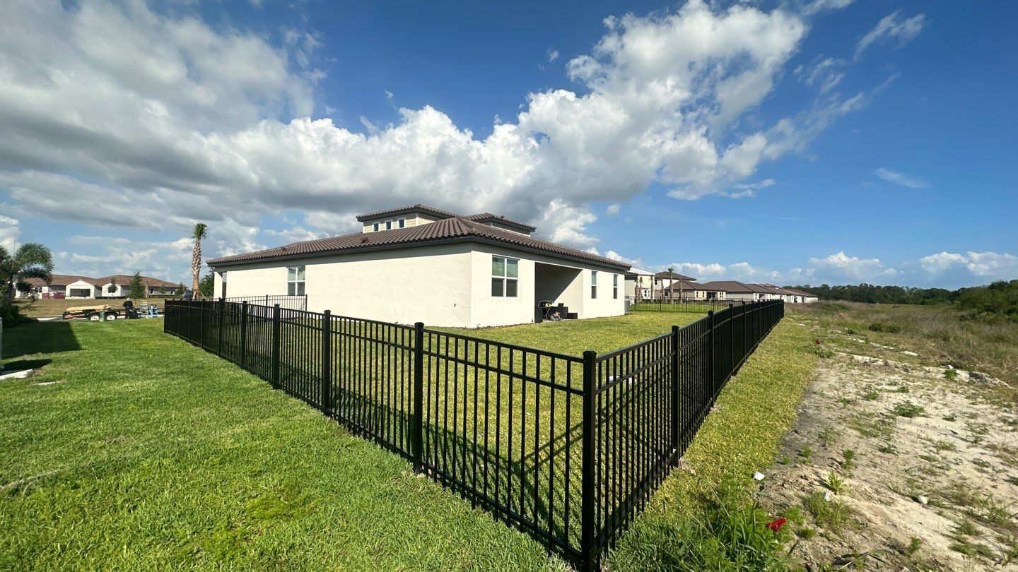 Aluminum Fence Installation using Black 3 Rail Aluminum Fence by Asap fence and gates, LLC