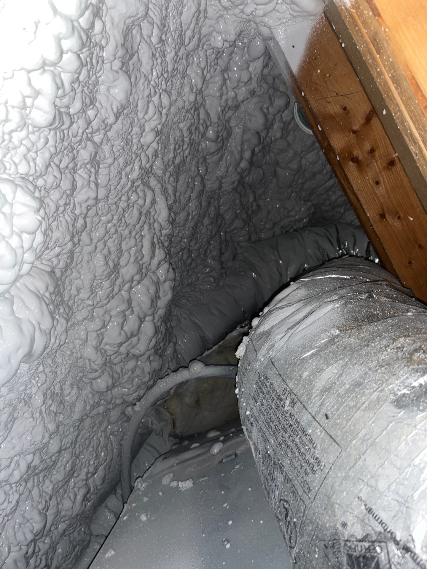 Attic Insulation using open cell spray foam by NYS Foam & Energy