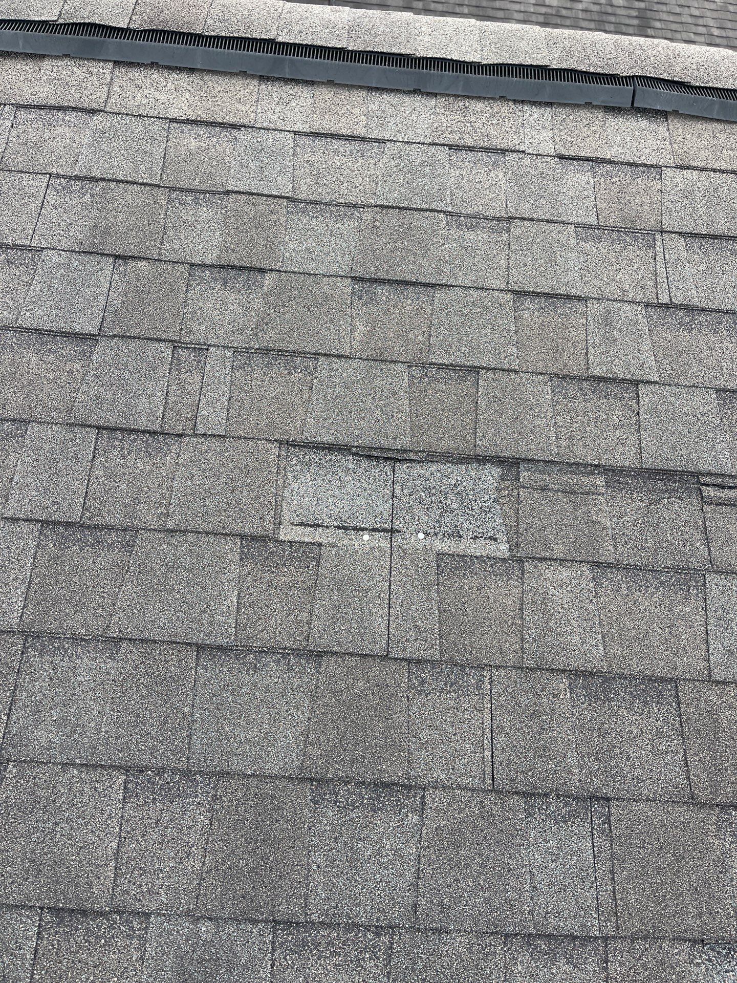 Hail Damage using Owen's Corning Duration (Lifetime) Shingles by Roof Repair Company