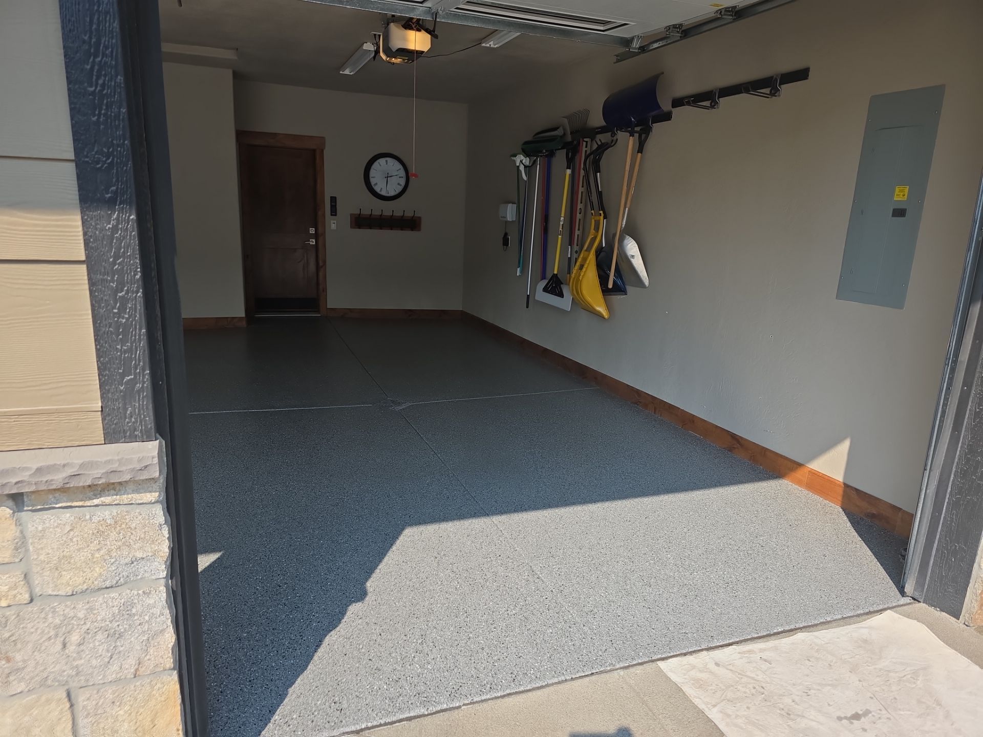 Garage Transformation using Slate Hybrid by Croc Coatings, LLC