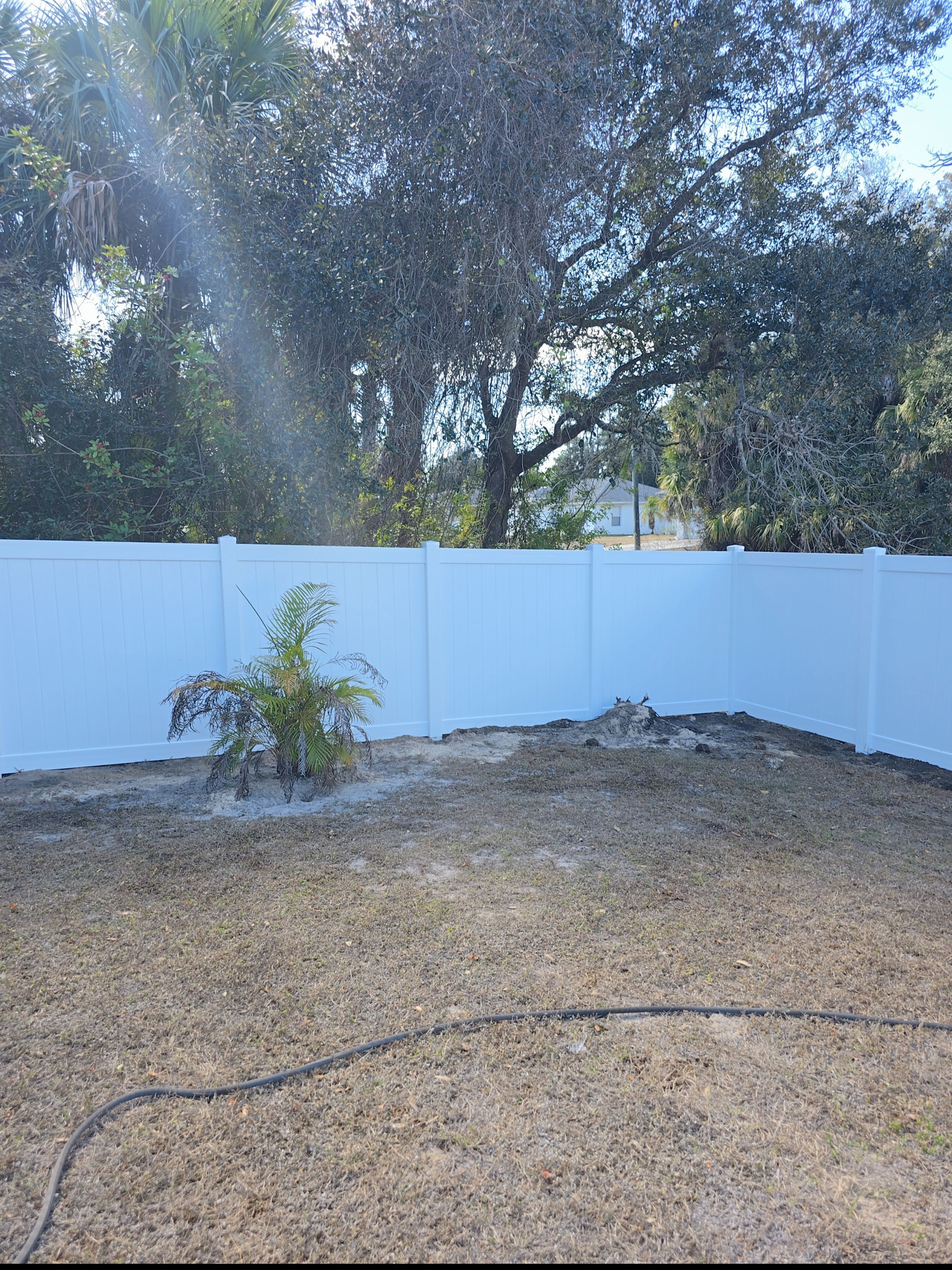 Vinyl Fence with Post Inserts in North Port by True Fence LLC