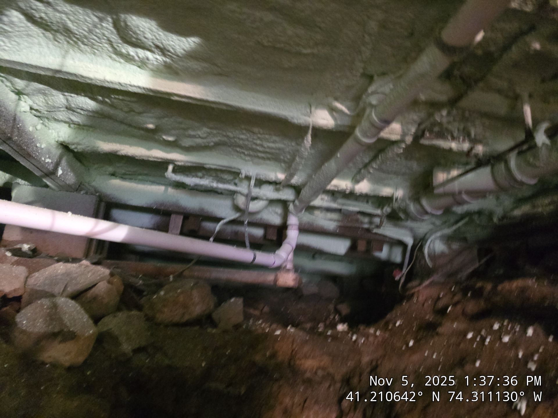 Basement Ceiling using Closed Cell Spray Foam by NYS Foam & Energy