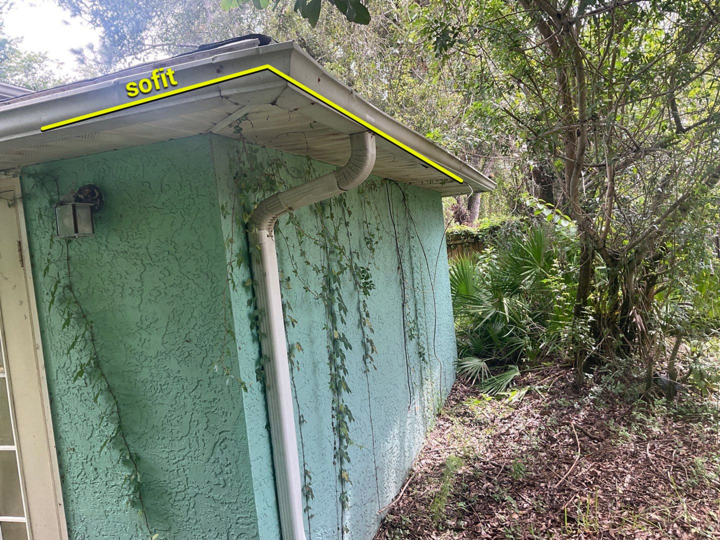 Soffit and Fascia Installation using White Soffit in Lehigh Acres, FL by Gutter Professors
