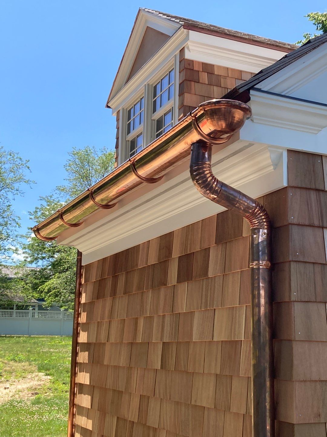 Copper Gutter Installation in Osterville, MA by Gutter Pro Enterprises