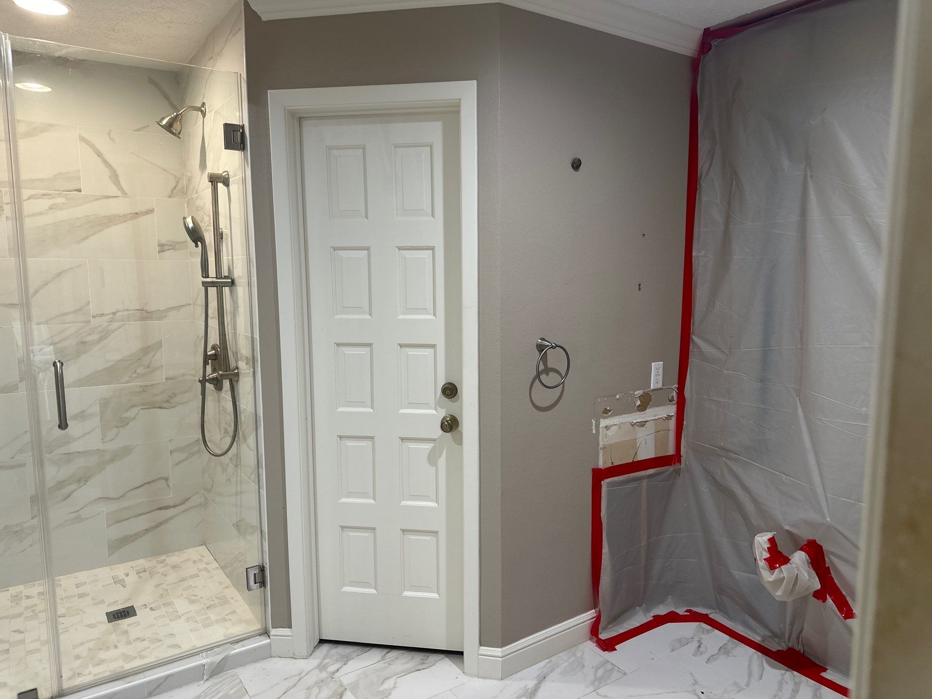 Bathroom Remodel with Water Mitigation Equipment | LT Contractors by L&T General Contractors and Restoration INC
