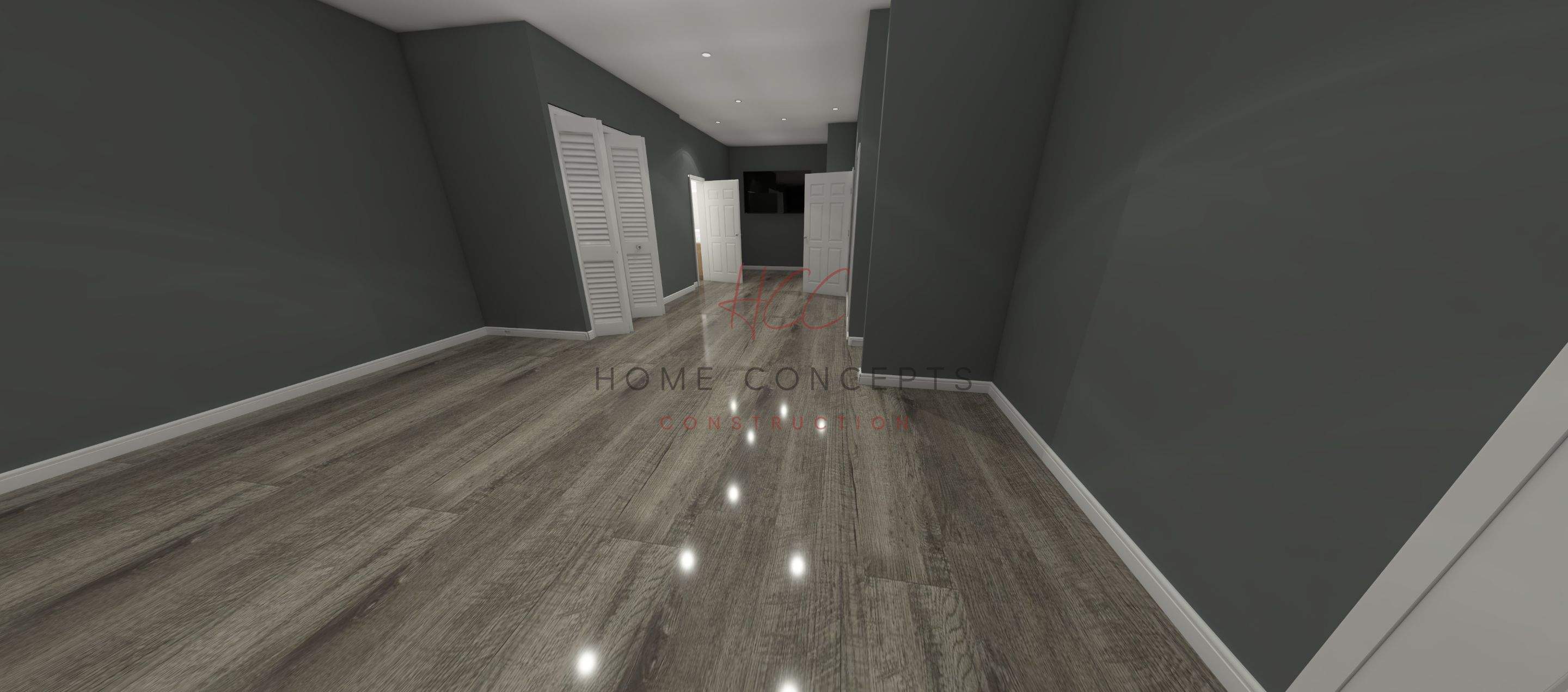 Basement Remodel using Wood by Home Concepts Construction