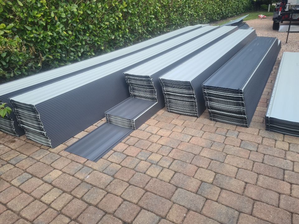 Residential Roofing Installation using 1" Nail strip metal roof by BLUES BROTHERS ROOFING
