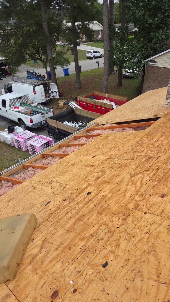 Roof Trusses Replaced- New Roof Installation by Karcher Roofing & Construction
