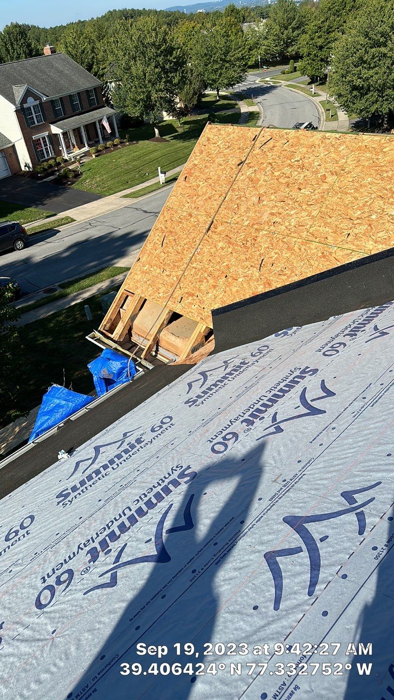 Residential Roofing Installation using Atlas Pinnacle Pristine Pewter Architectural Shingles by Frederick Roof Repair