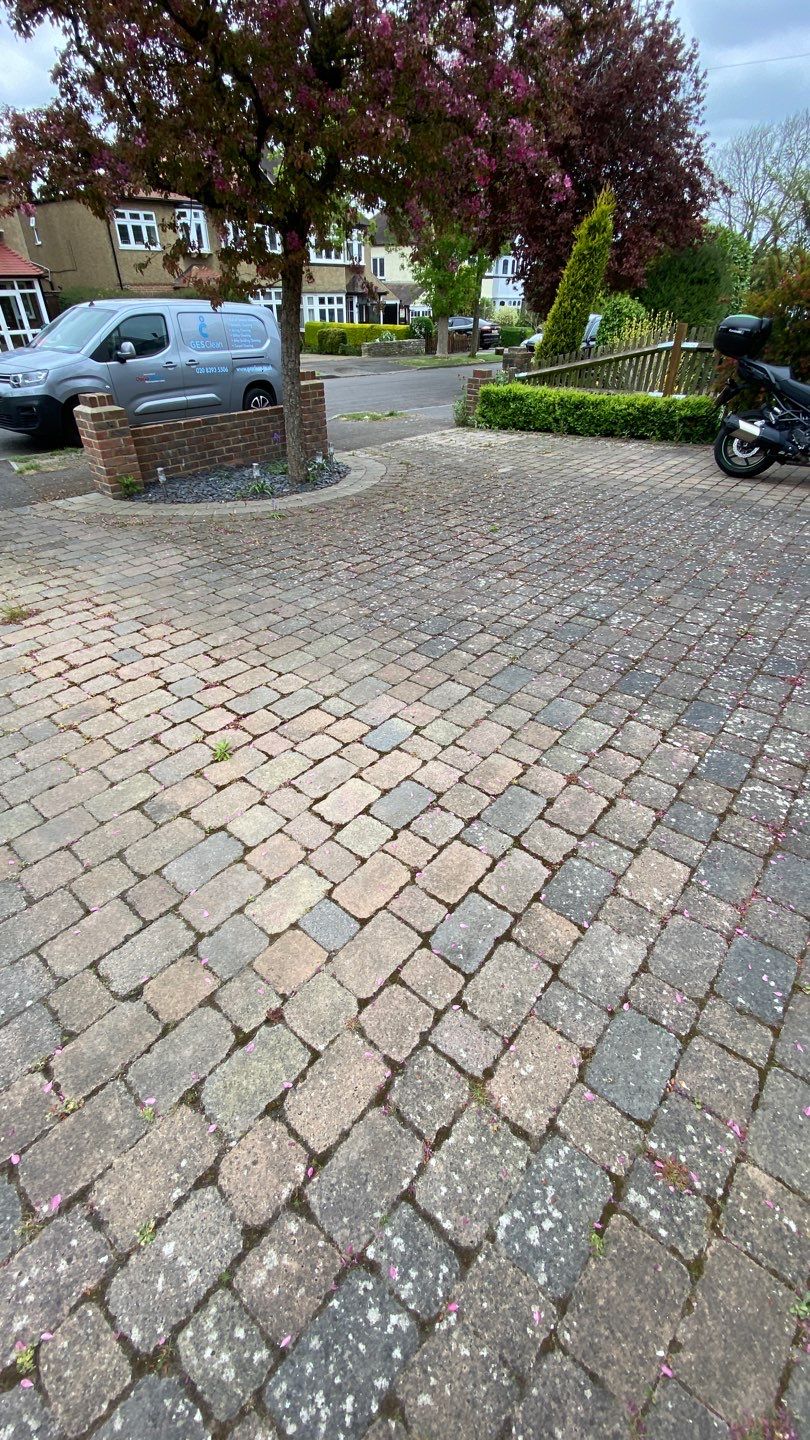 Driveway And Patio Clean using honda 21 ltr/min by Ges Exterior Cleaning ltd