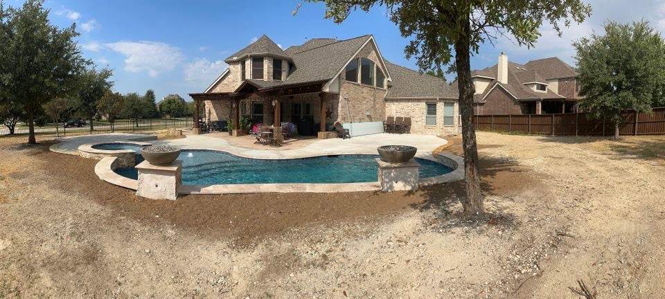 Freeform Pool with Rock Waterfall by Pinnacle Pools and Spas - DFW