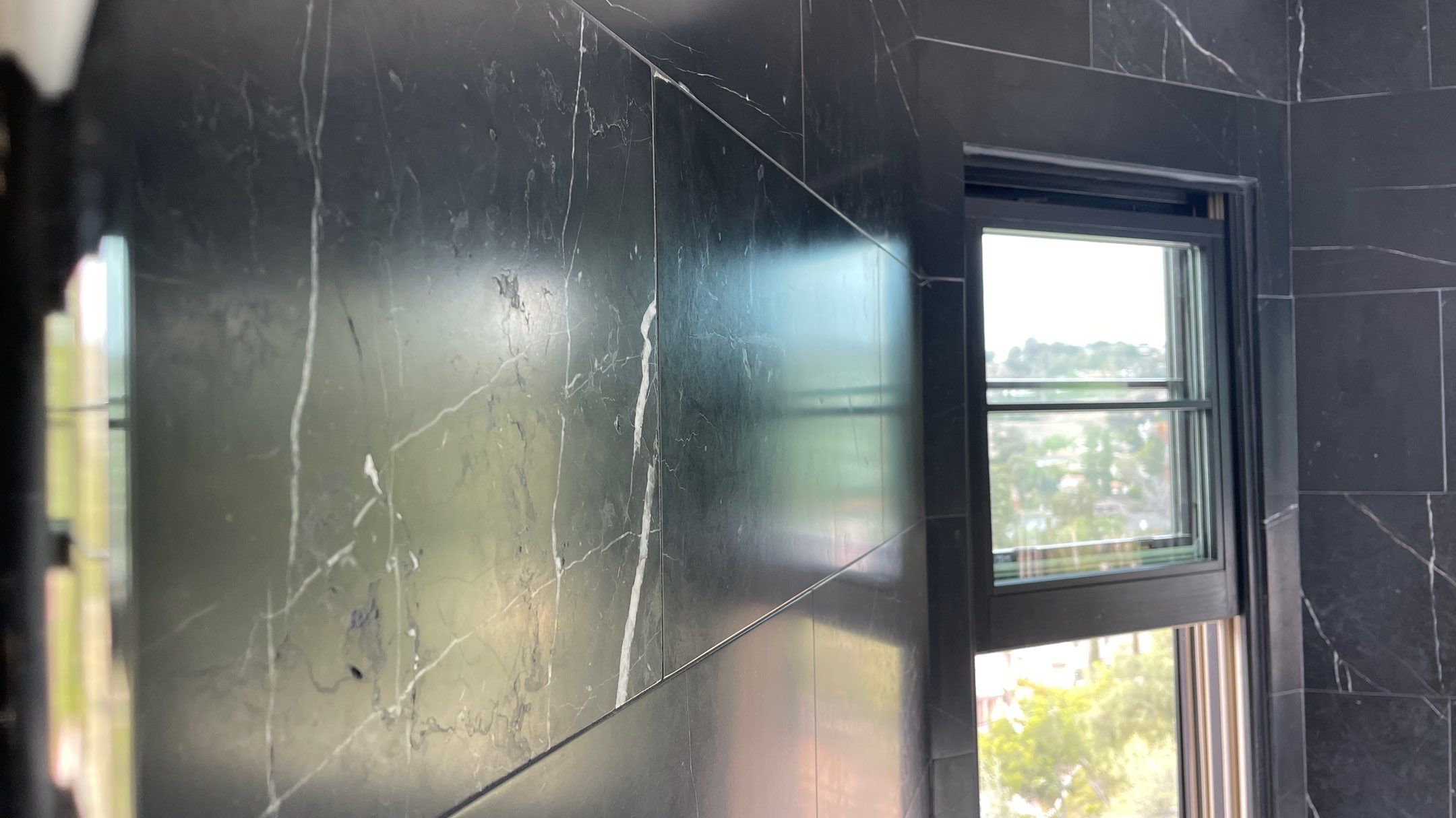 Marble shower restoration by The Beautiful Stone Company