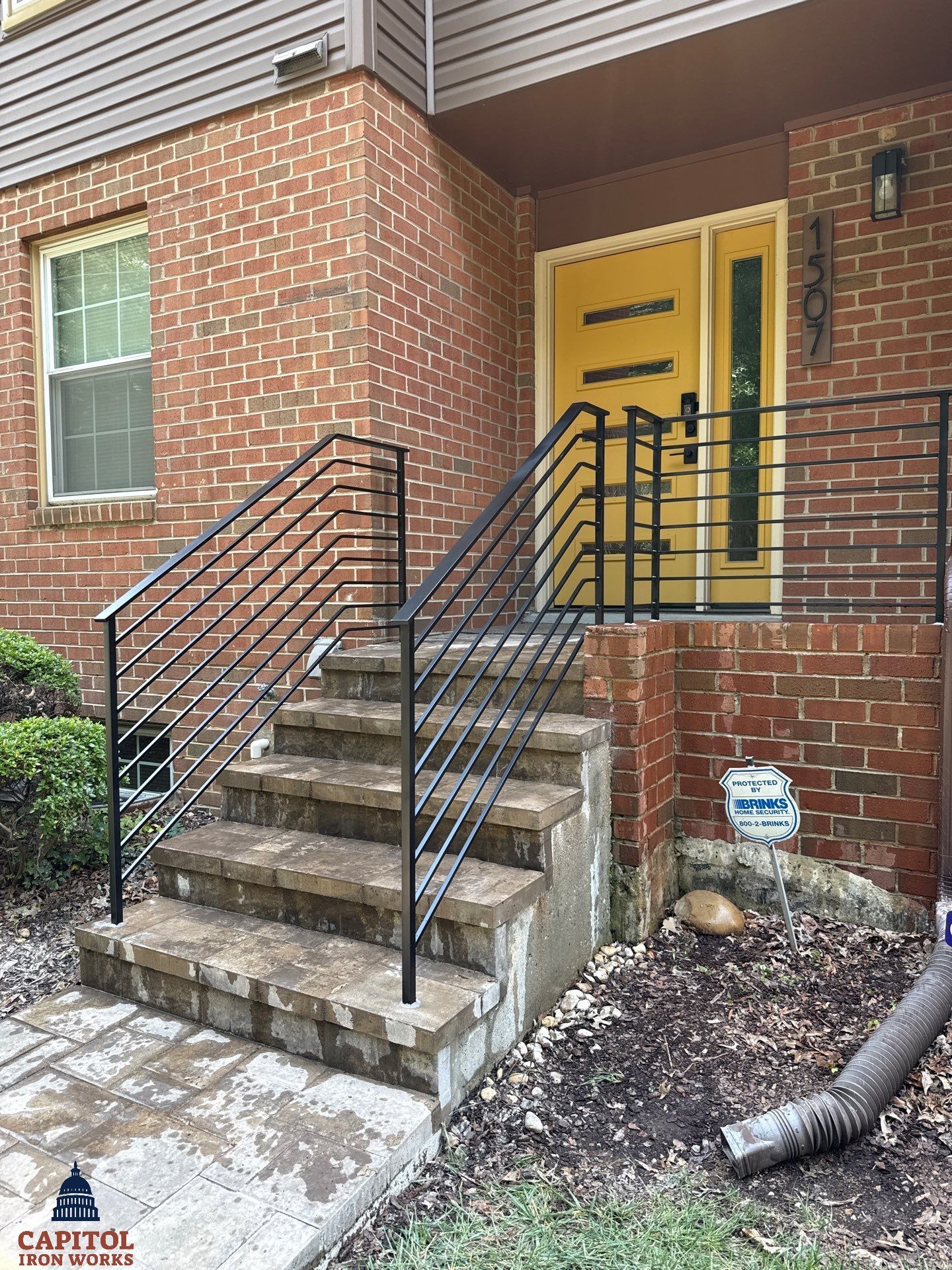 Modern Horizontal Picket Steel Railing – Residential Interior – Washington, DC by Capitol Iron Works