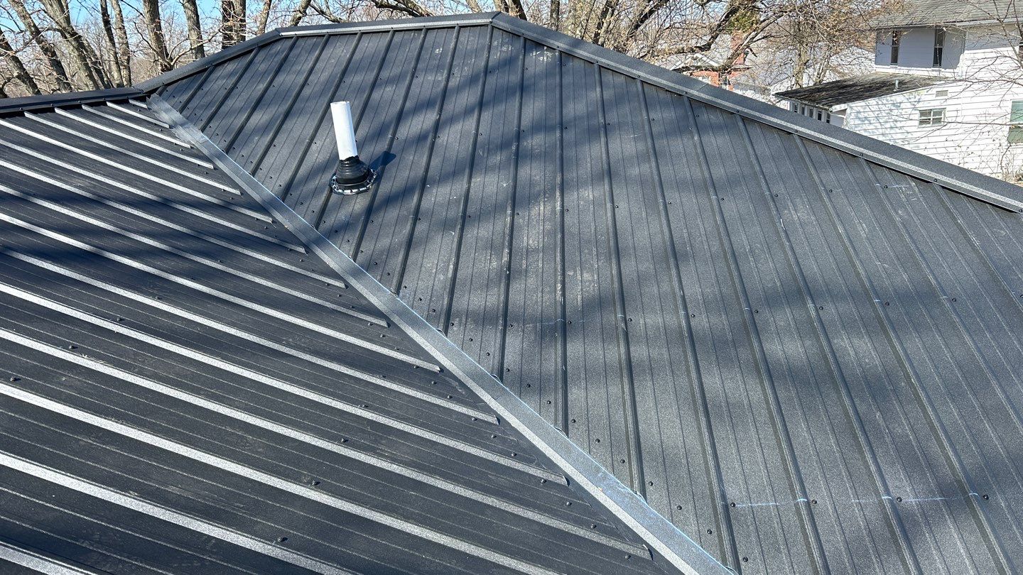 Commercial Roofing Installation using Performance Panel Metal - Frost Black by RoofX 