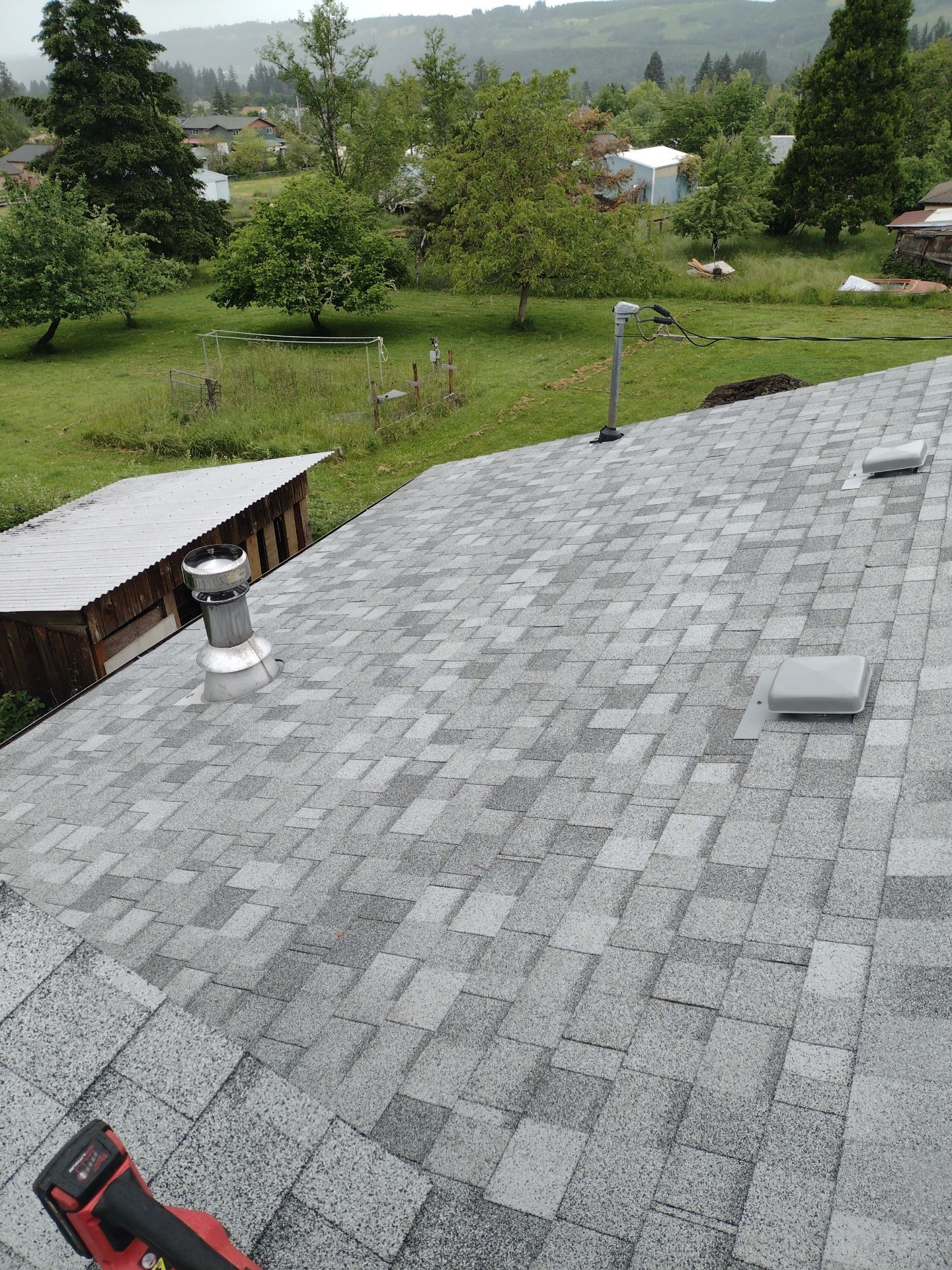 Residential Roofing Installation using IKO Dynasty (Color: Frostone Grey) by Orezona Building & Roofing Company, Inc.