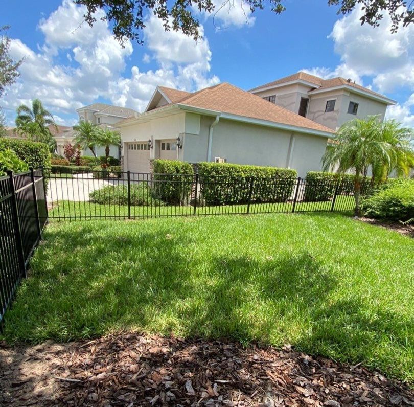 Aluminum Fence Installation using Black 3 Rail Aluminum Fence by Asap fence and gates, LLC