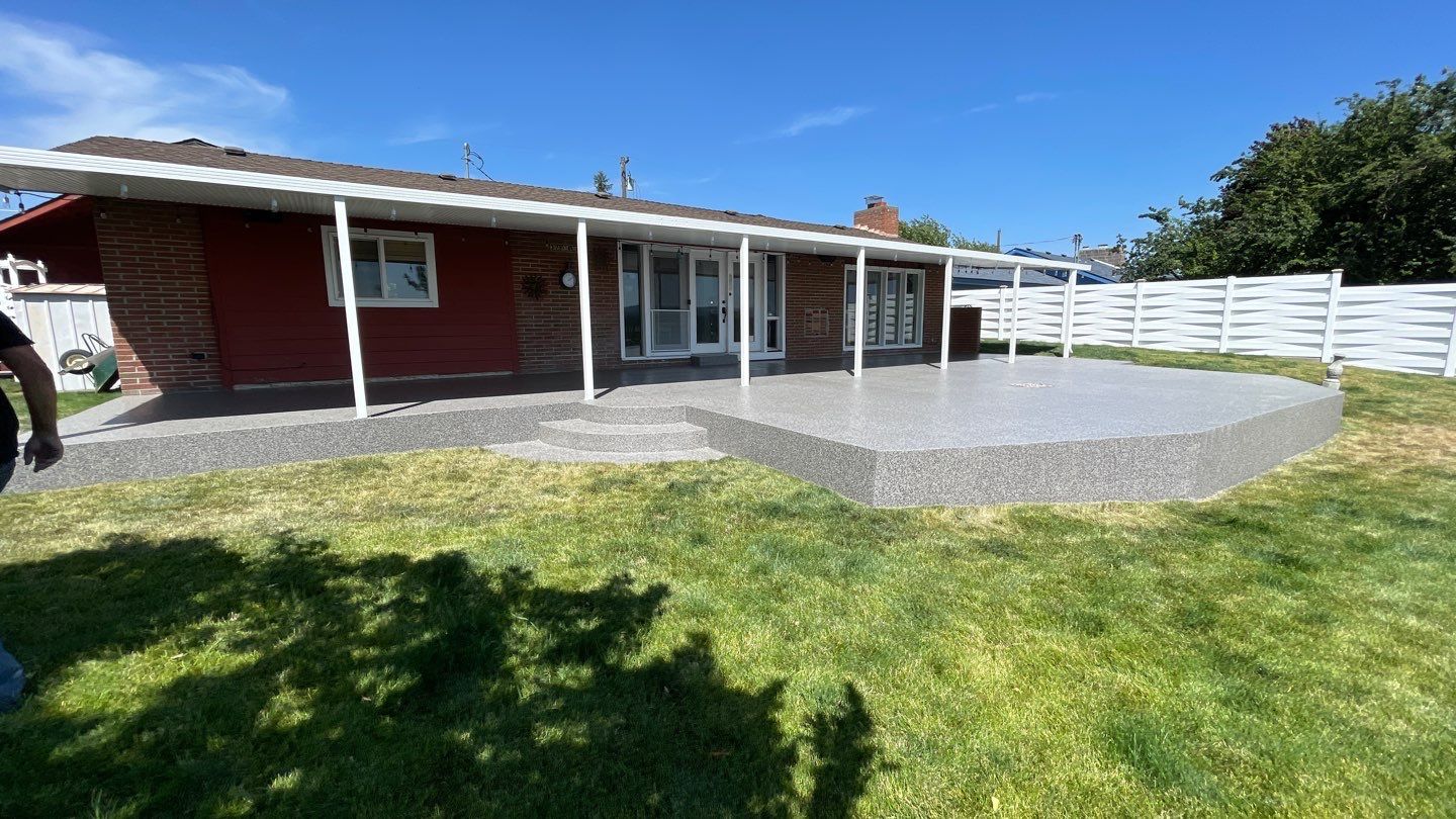 Patio Transformation using Echo 1/4" Chip by Croc Coatings, LLC
