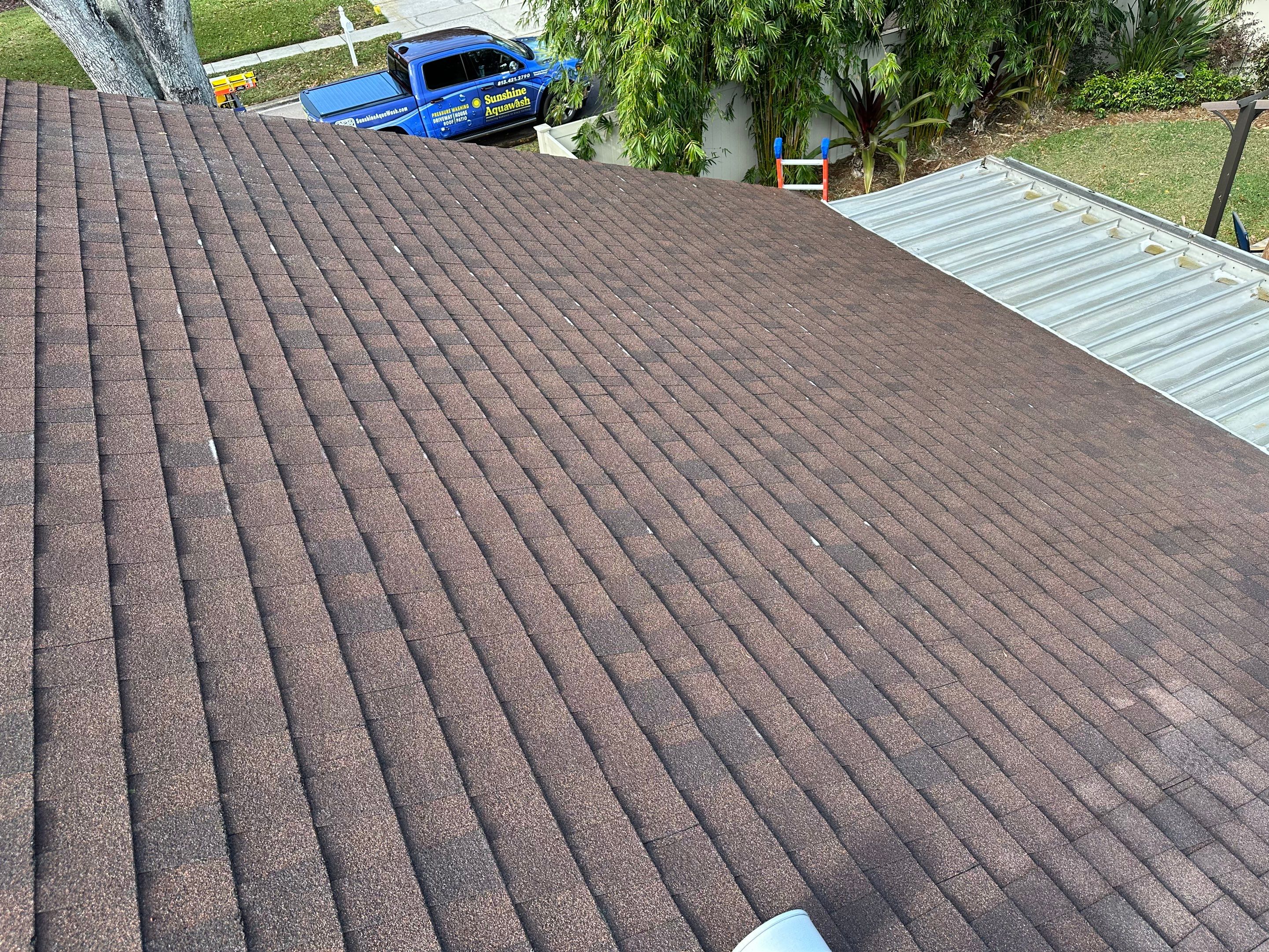 Roof Cleaning Service & Travertine Paver Cleaning by Sunshine AquaWash