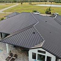 24ga 1.5" Mechanical Seam Dark Bronze by Total Roofing System The Metal Roof Experts