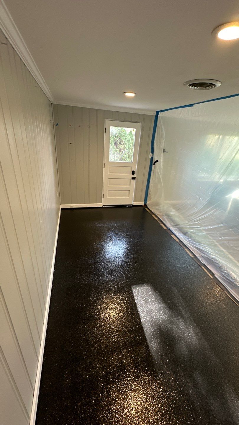 Twilight Garage, Walkway and Porch Project in Pittsburgh by Floors in a Day, Inc