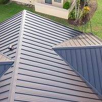 24ga 1.5" Mechanical Seam Dark Bronze by Total Roofing System The Metal Roof Experts
