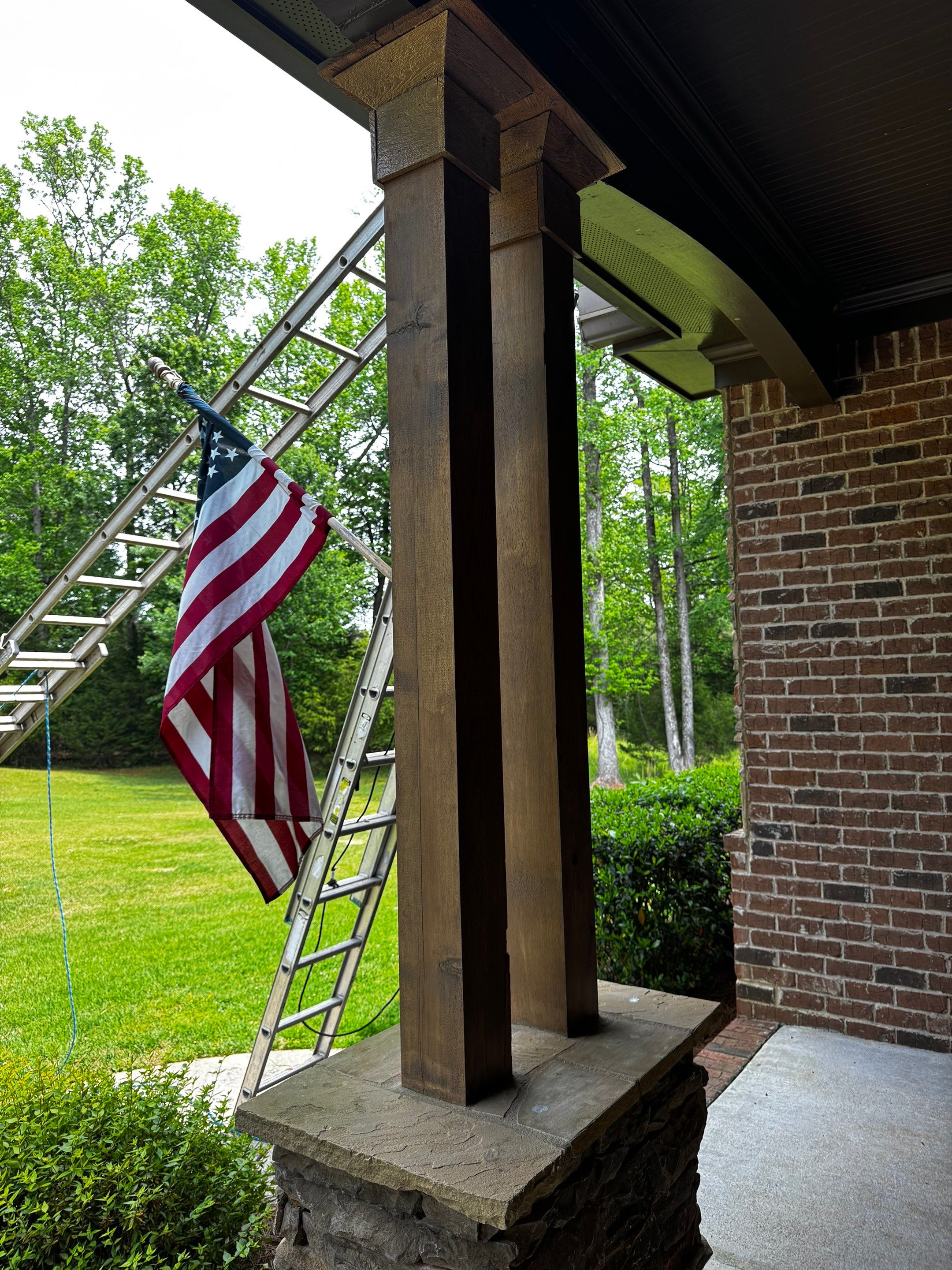 A-Frame Accents & Posts: Staining Project by PGP Surface Solutions, LLC
