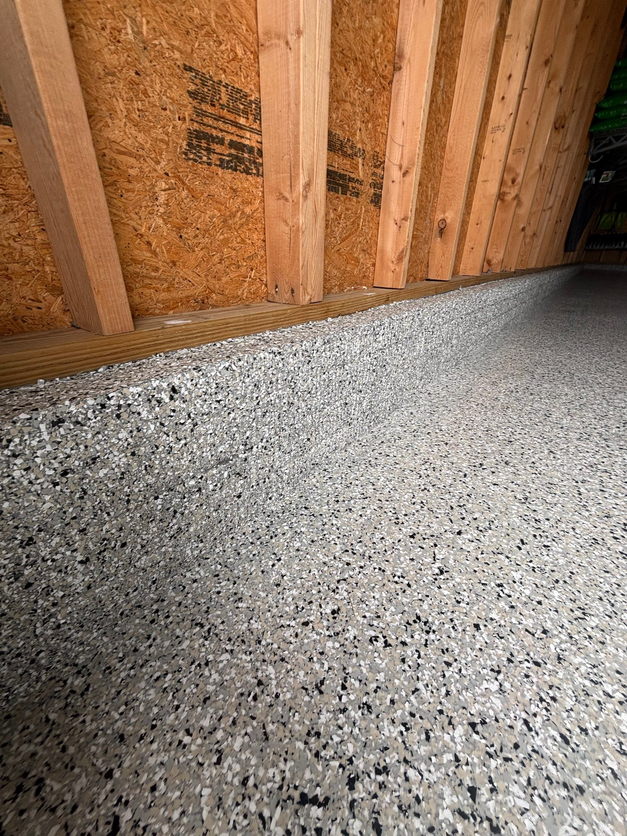 Three-Stall Garage Epoxy Floor Coating Installation in Lincoln by Goat Coatings