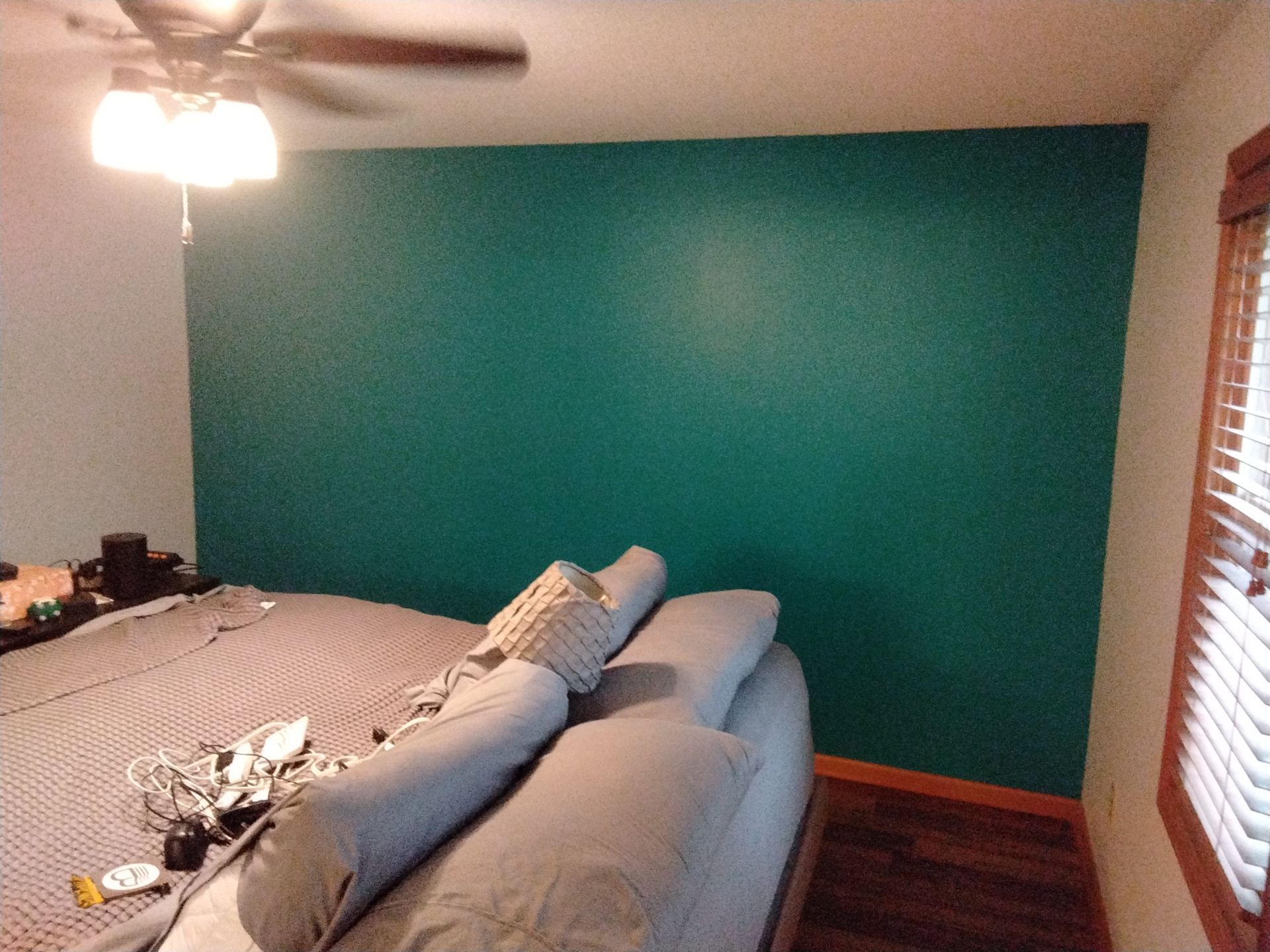Repaint Accent Walls with Color Change and drywall repairs by Midwest Paint LLC