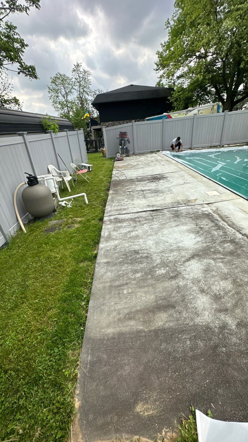 Twilight Pool Deck Project in McDonald by Floors in a Day, Inc