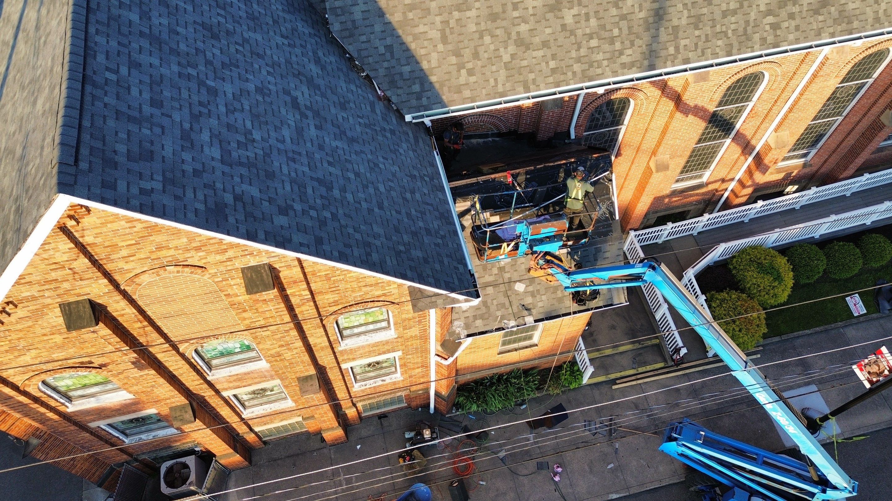 Commercial Roofing Installation using Duration Series Shingles - Estate Gray by RoofX 