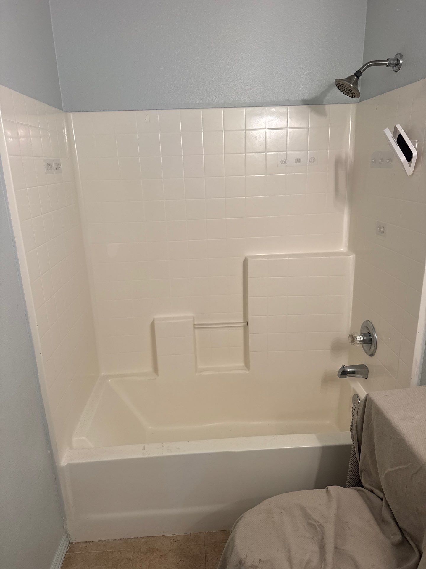 Accessible Shower Transformation with White Marble Panels in Winchester by Better Bath