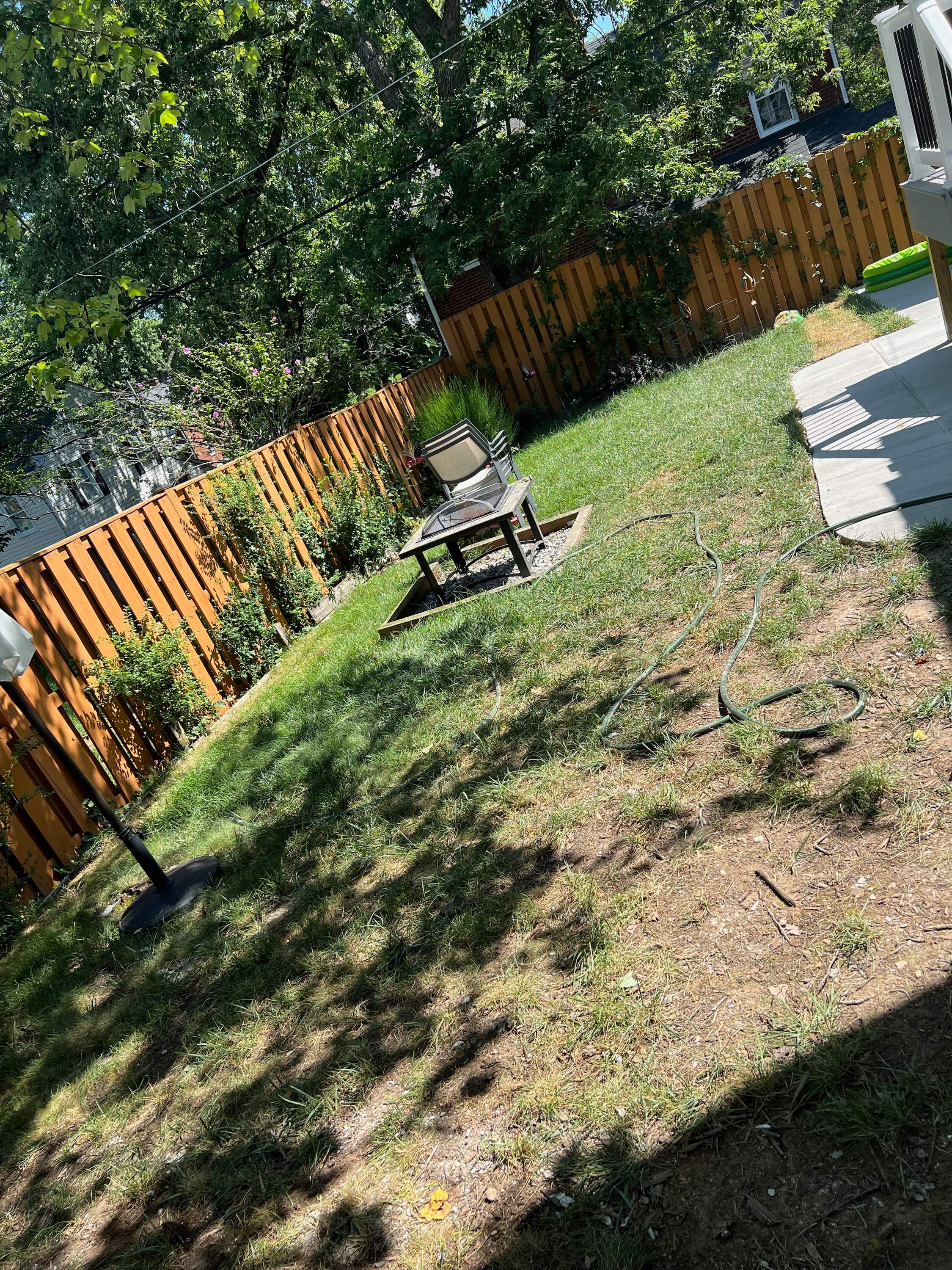 Deck resurfacing, railing replacement and concrete resurfacing by Fairfax Contractors, LLC