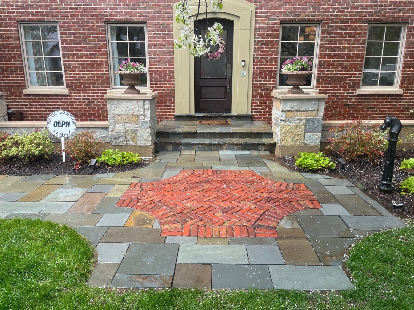 bluestone using Algaecide, soft wash soap by Northern Power Washing LLC.