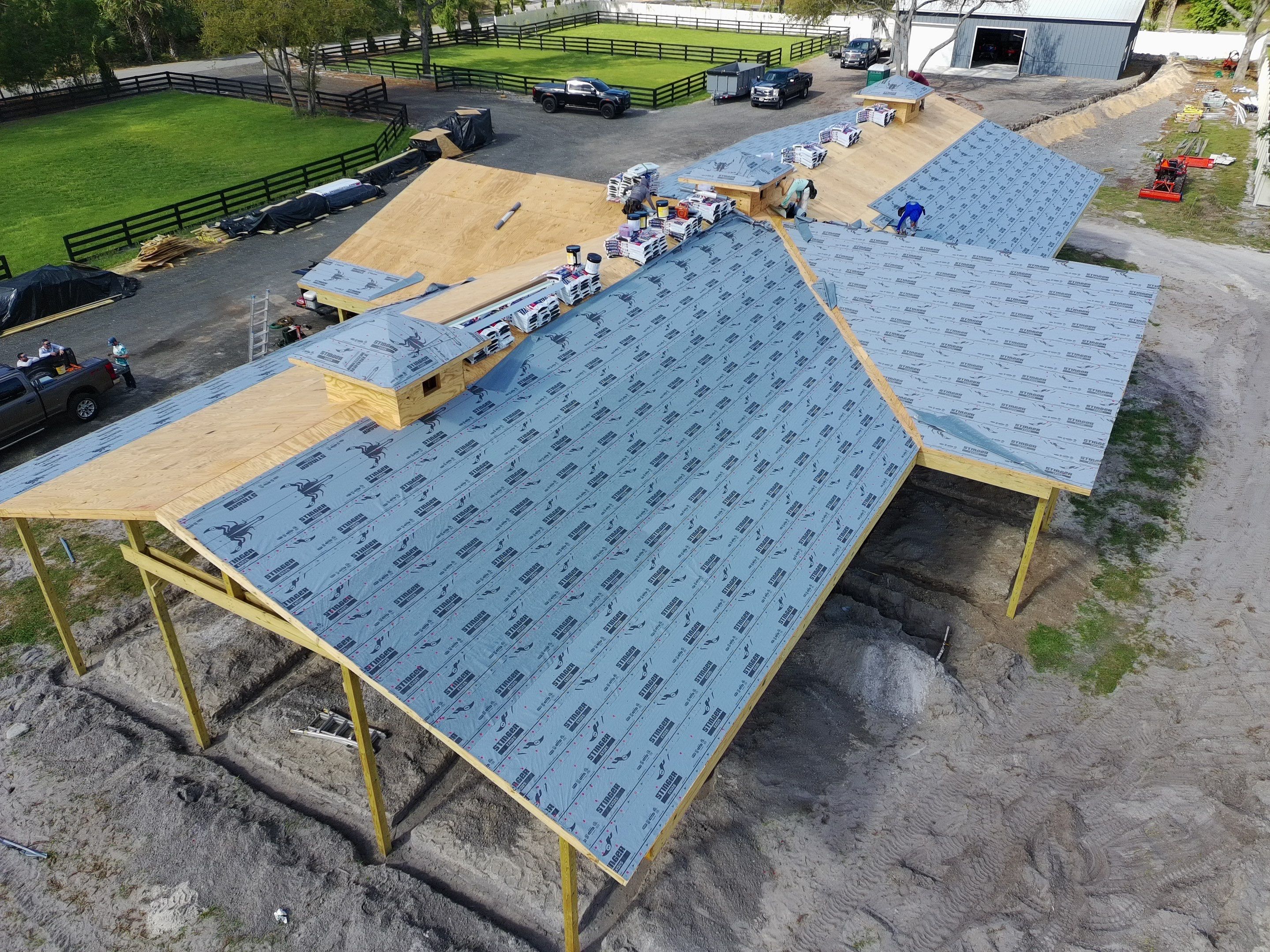 Custom Post-Frame Horse Barn and Shingle Roof Installation in Geneva by Fortified Roofing Solutions Corp.