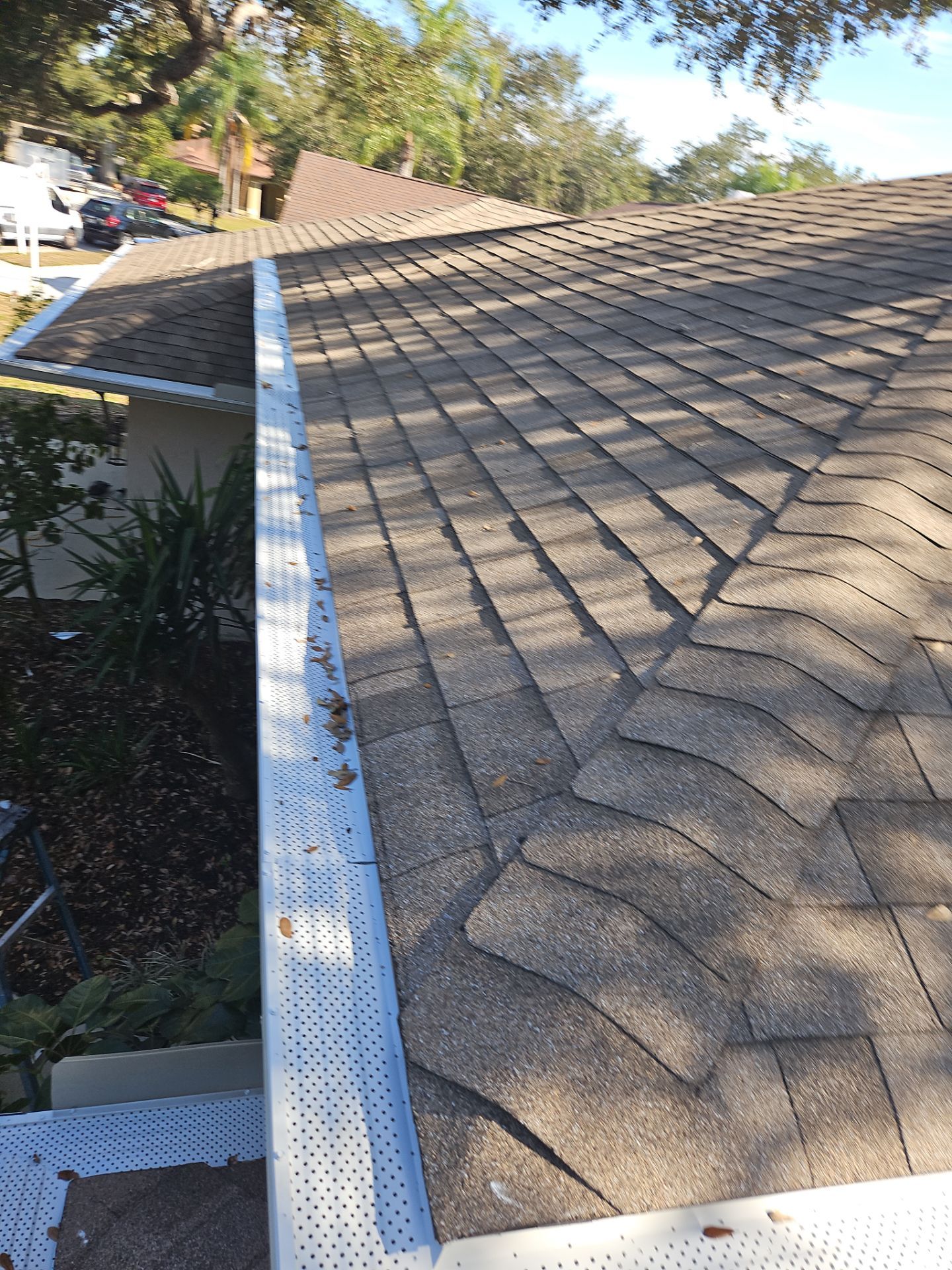 Seamless Aluminum Gutter Installation using 6 Inch Seamless Gutters in Sarasota FL by Gutter Professors