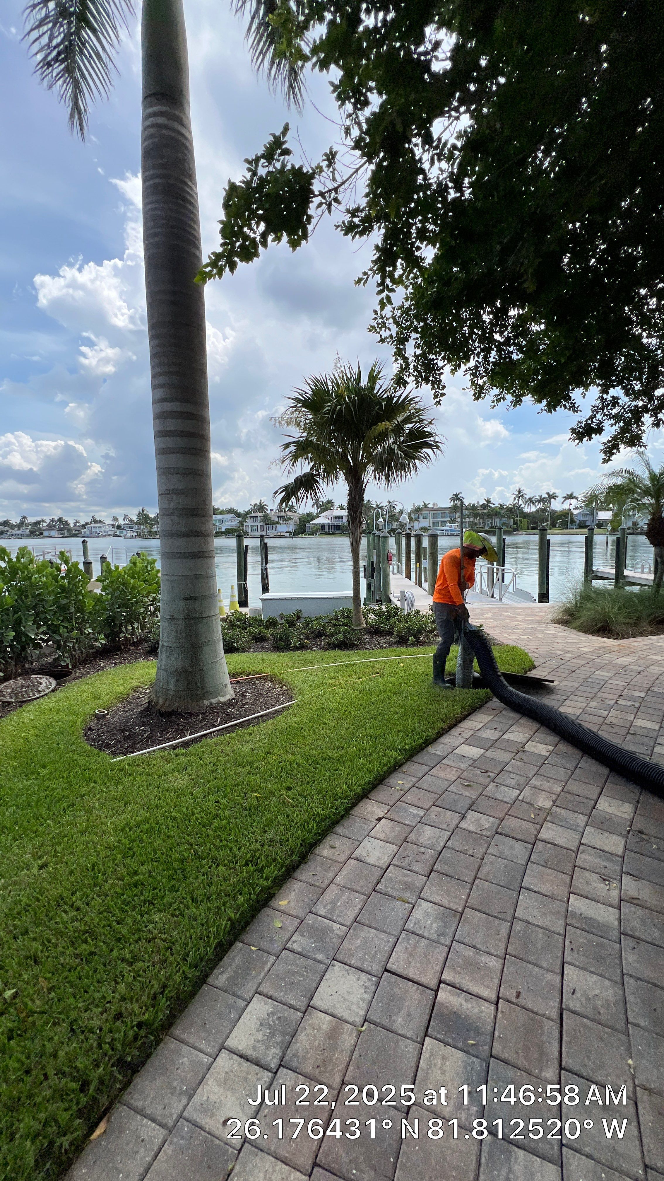 Naples Condo Complex Stormwater System Maintenance and Hurricane Cleanup by APS Power & Water