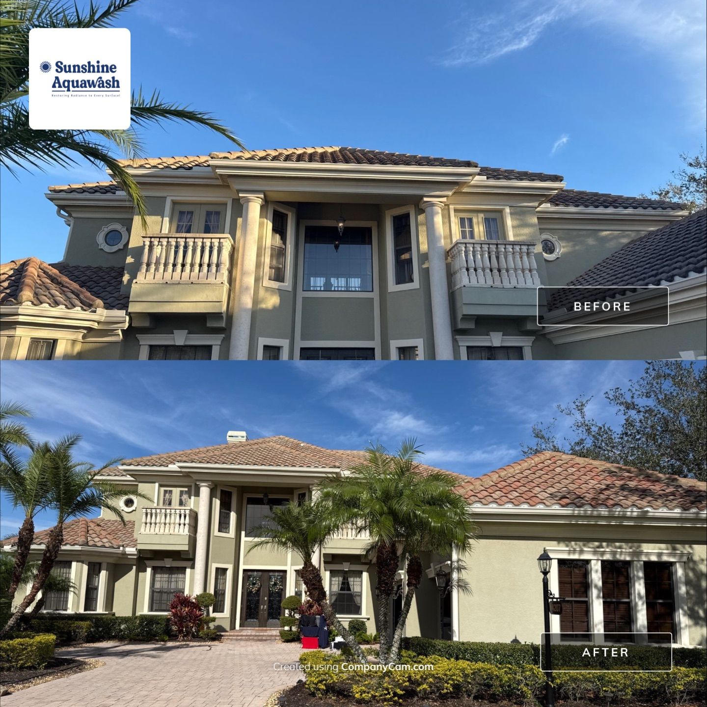 Roof Cleaning & Pool Deck Cleaning! Winding River, Bradenton, FL by Sunshine AquaWash