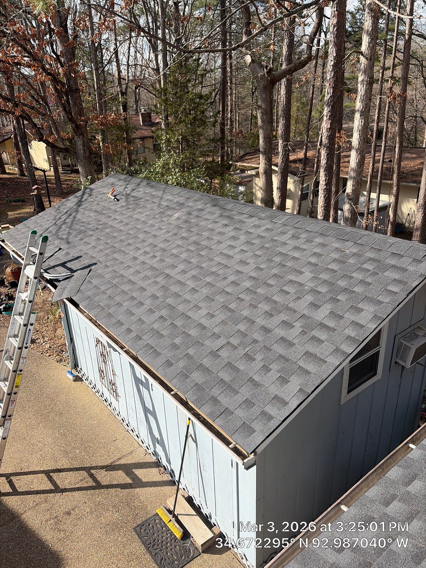 GAF Timberline HDZ Shingle Roof Replacement in Hot Springs Village by Temple Roofing and Exteriors