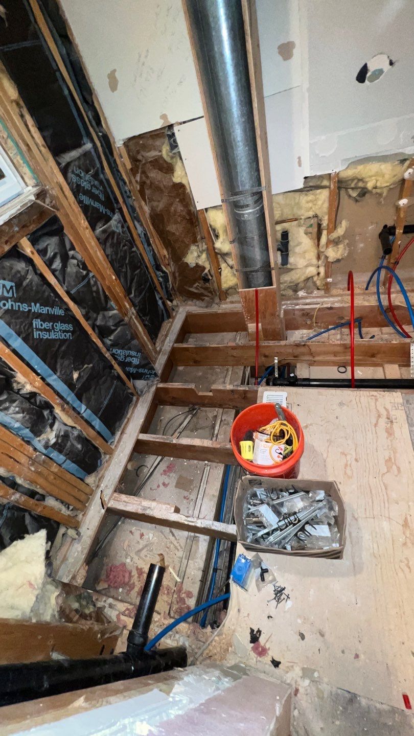 Two Bathroom Remodel  by Plumbing Connect Systems LLC