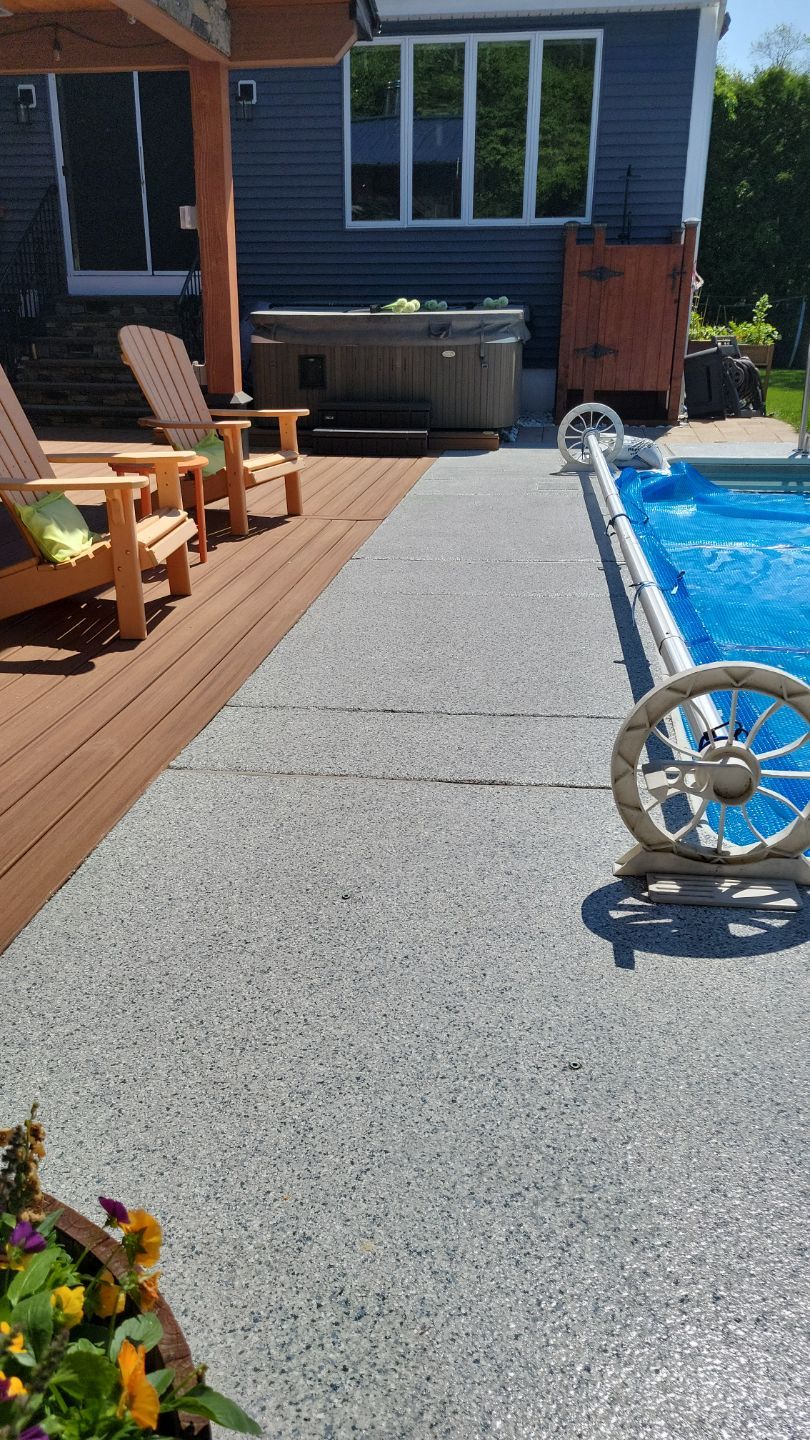 Pool Deck in Worcester, MA by Symphony Concrete Coatings