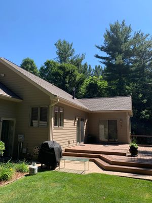 Gutter Helmet Installation on a Multi-Level Traverse City Residence
