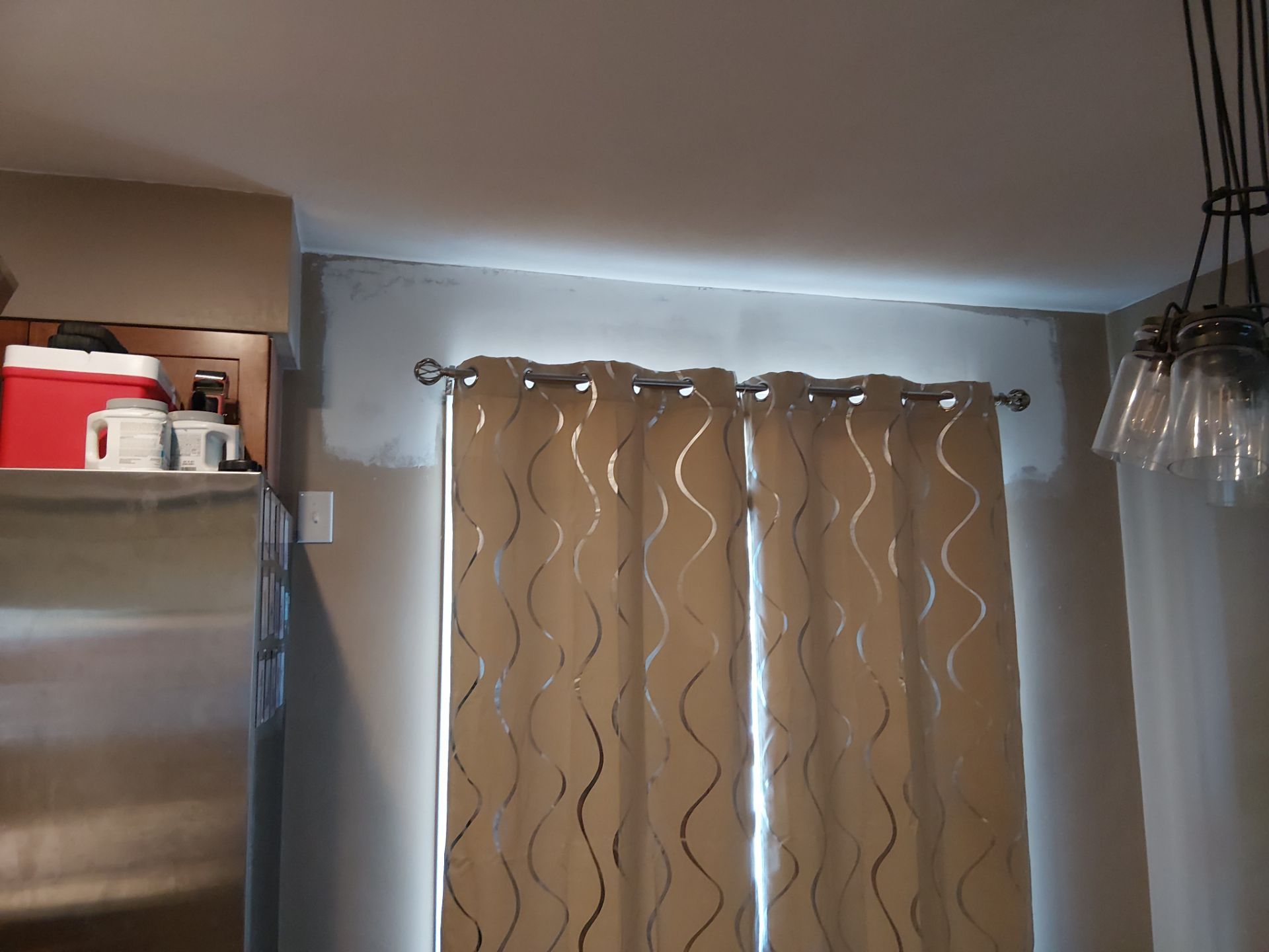 Drywall Repair Above Sliding Door + Seam Repair - Columbia, IL by Legendary Services Company LLC.