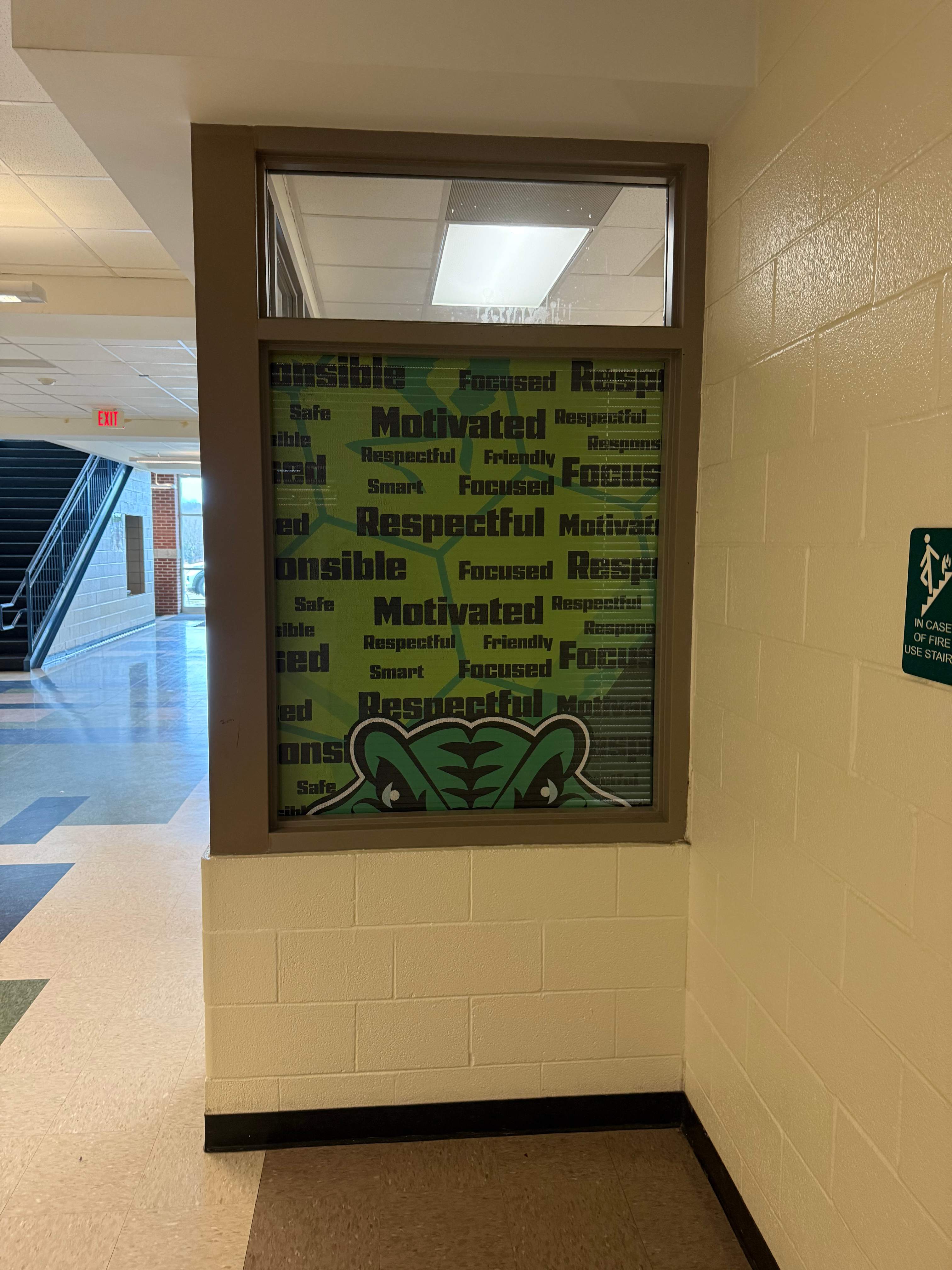 Whitewater Middle School - Interior Window Safety/Privacy Film Installation by QC Signs and Graphics